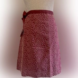 J Crew Embroidered A-Line Cotton Skirt with Grosgrain Waist Detail,  Size 10,